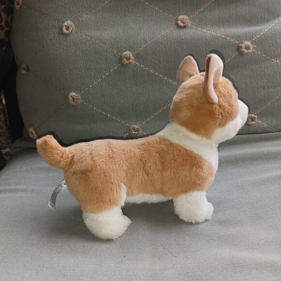 Aurora Purely Luxe CORGIE PUP Puppy Dog Brown White Soft Fur 11" Plush - Picture 6 of 7